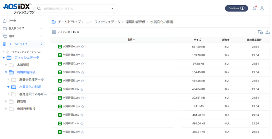 フィッシュデータプラットフォーム AOS IDX