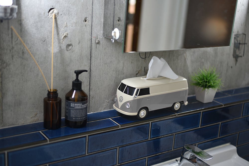 クラッシックなバスからティッシュが出る！ワーゲンバス型ティッシュ