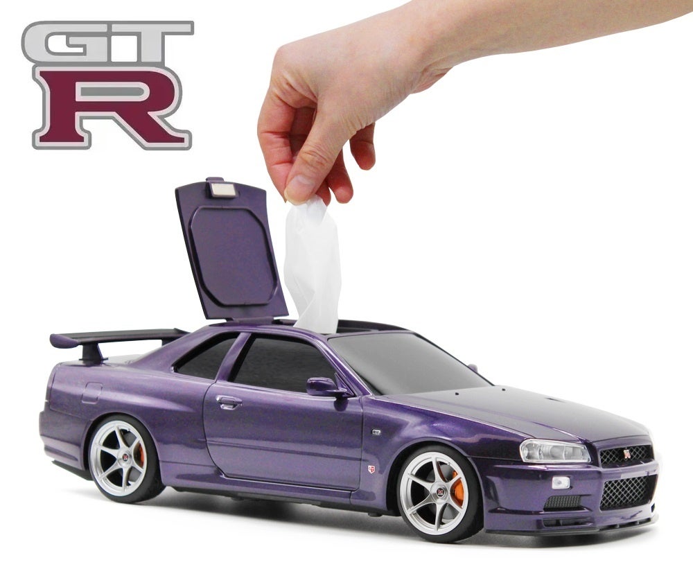 成田空港でスカイライン GT-Rのウェットティッシュケースのパープルが販売開始!