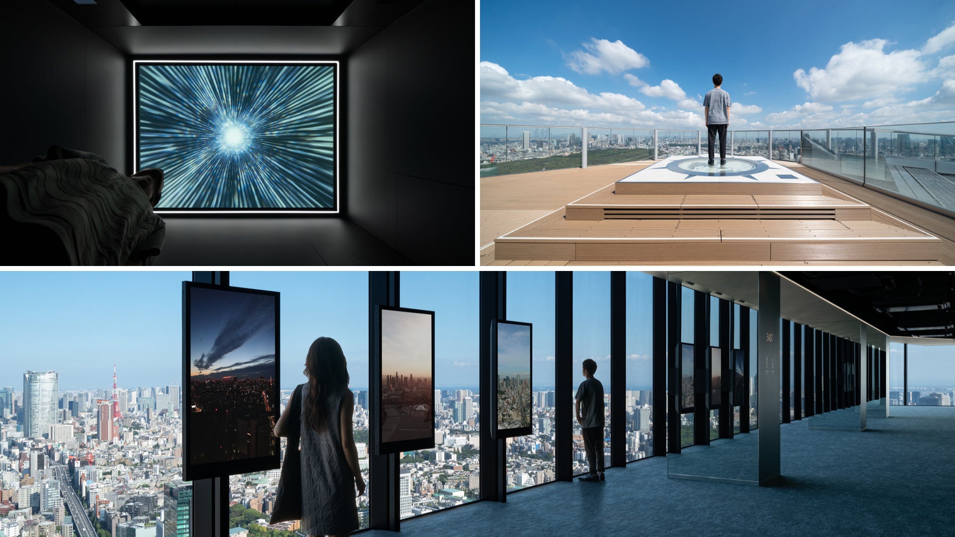 展望装置「SHIBUYA SKY」を構成している3つのゾーン
