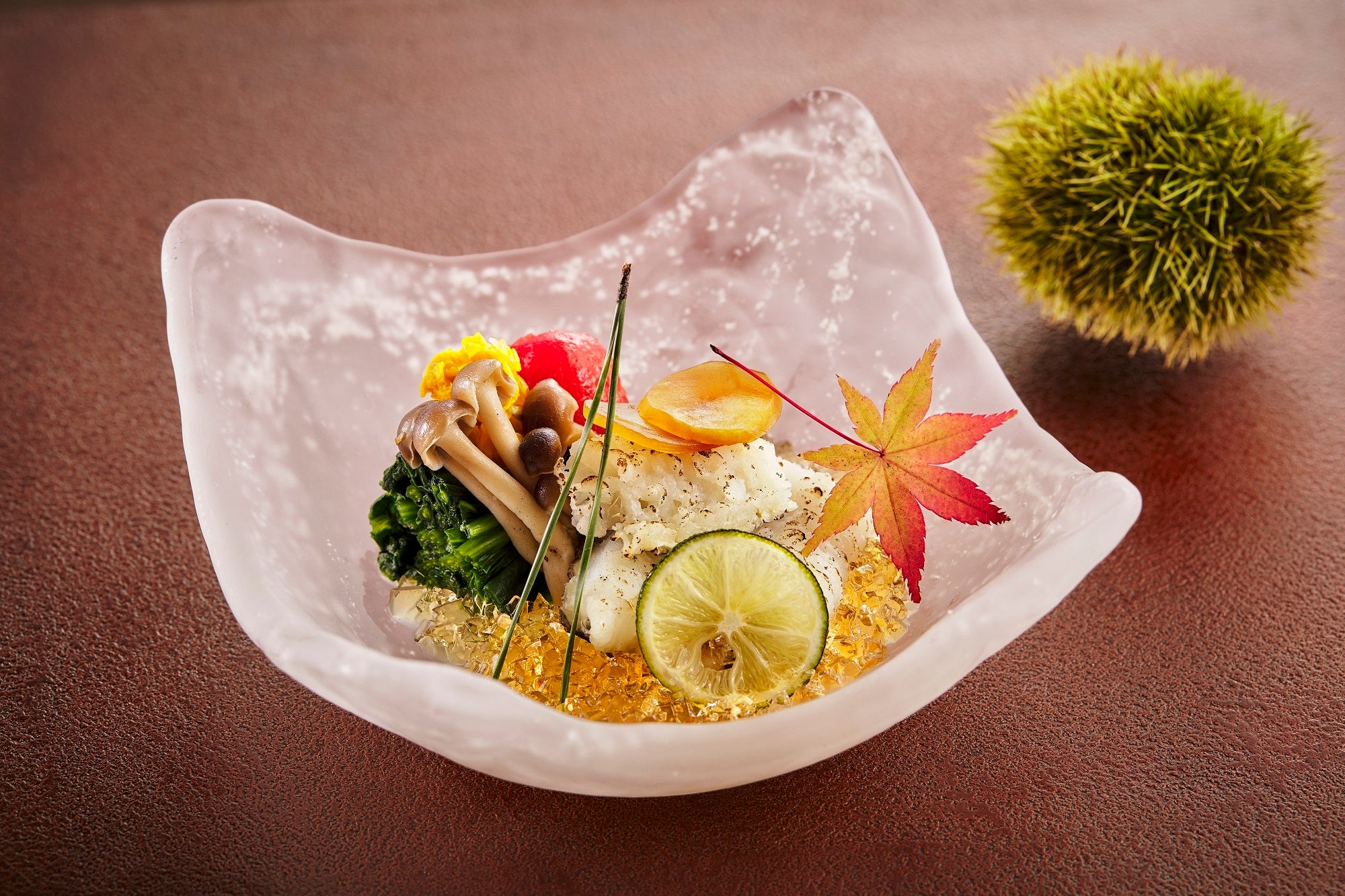 名残の鱧と秋野菜美味ジュレ掛け　単品