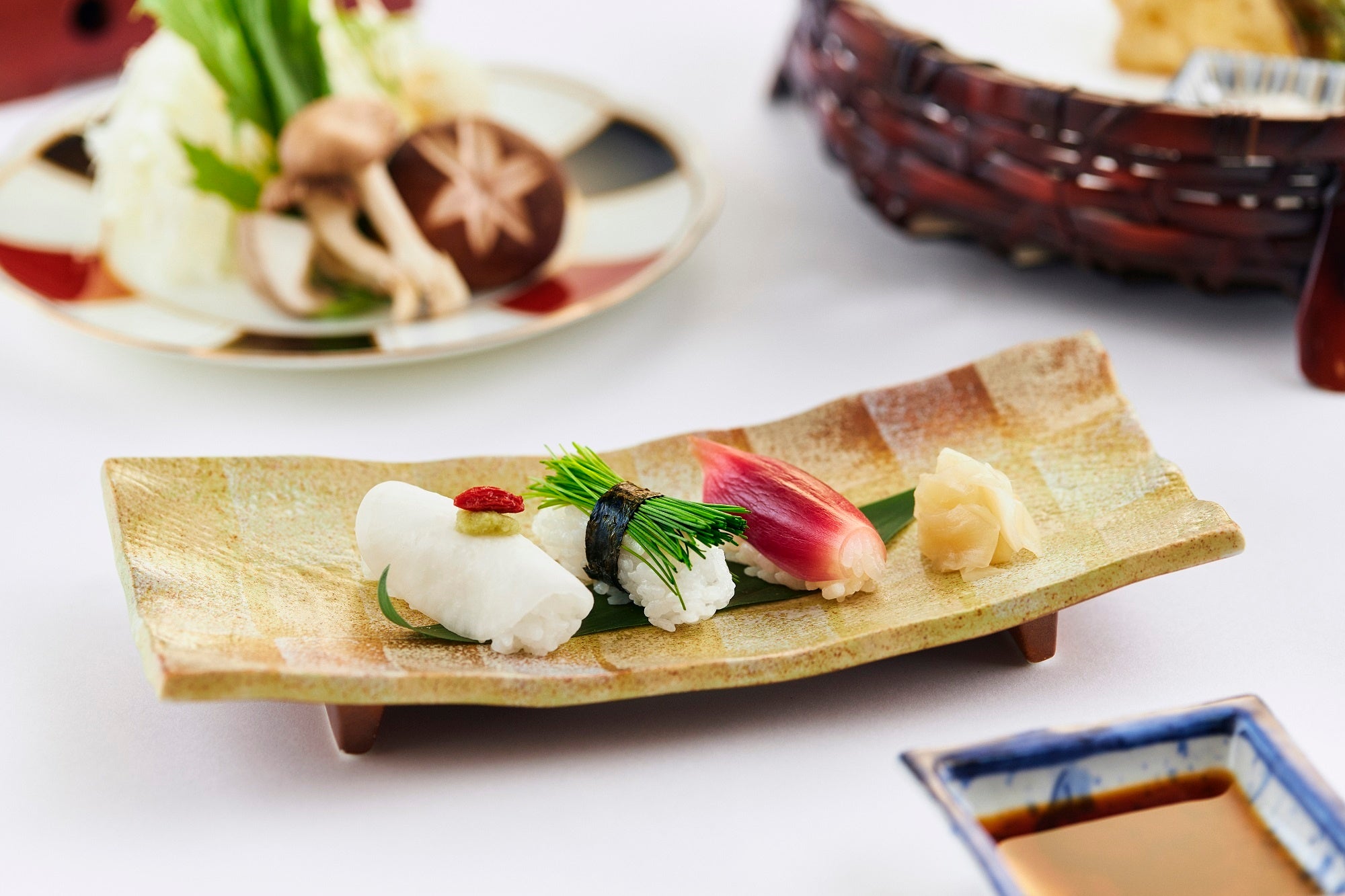 見た目にも美しい、精進寿司