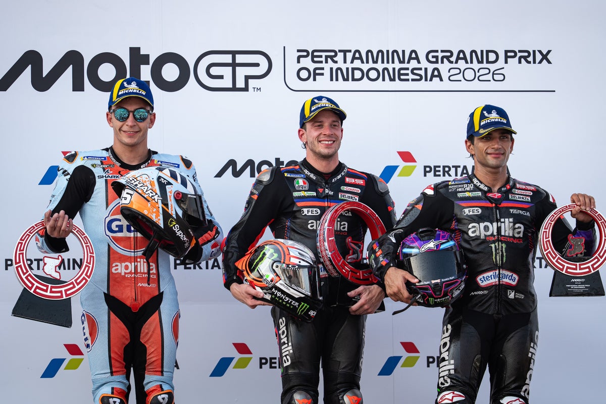 アプリリアがMotoGP初のトップ4独占!インドネシアGPでRS-GP26が1-2-3-4フィニッシュ