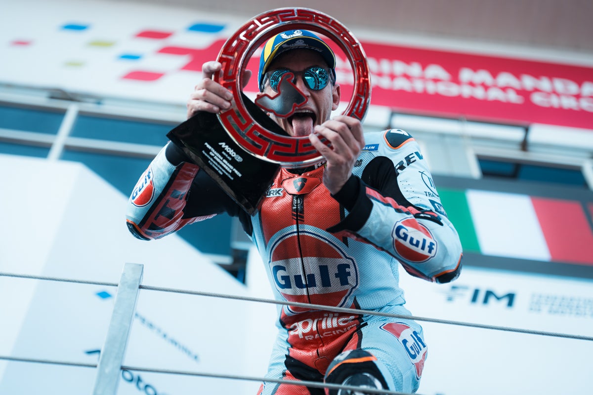 アプリリアがMotoGP初のトップ4独占!インドネシアGPでRS-GP26が1-2-3-4フィニッシュ