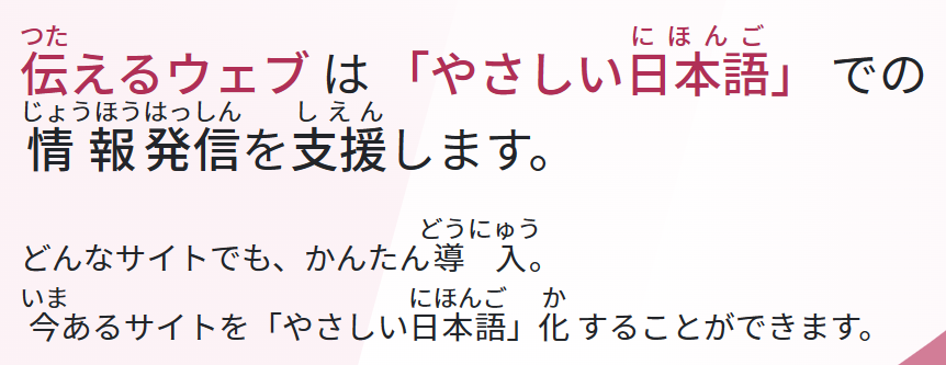 ルビ振り後の画面(言い換えは無し)