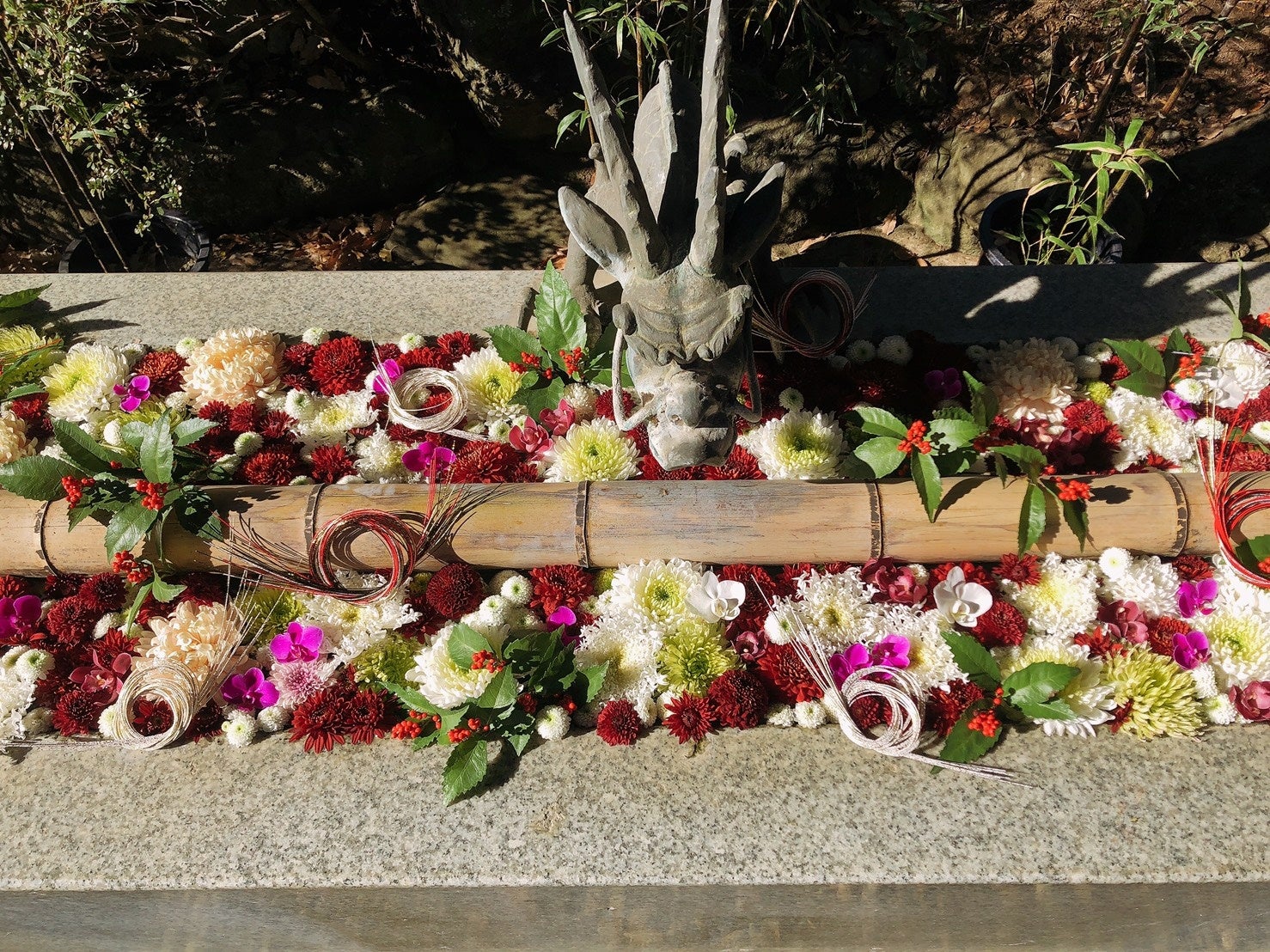 貸出画像「お正月の花手水(2022年の様子)」