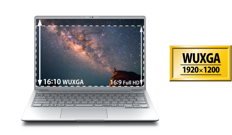 すっきり狭額縁デザインの14.0型ワイドWUXGA液晶