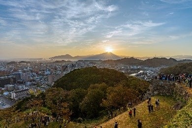 米子城からのダイヤモンド大山