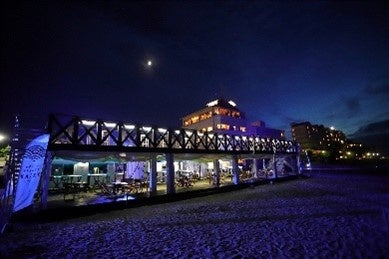 皆生温泉海遊ビーチ（夜）