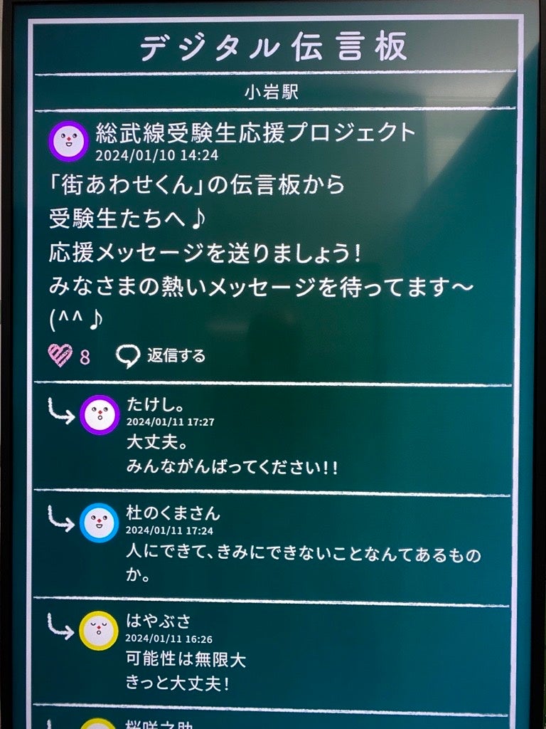 デジタル伝言板　（イメージ）