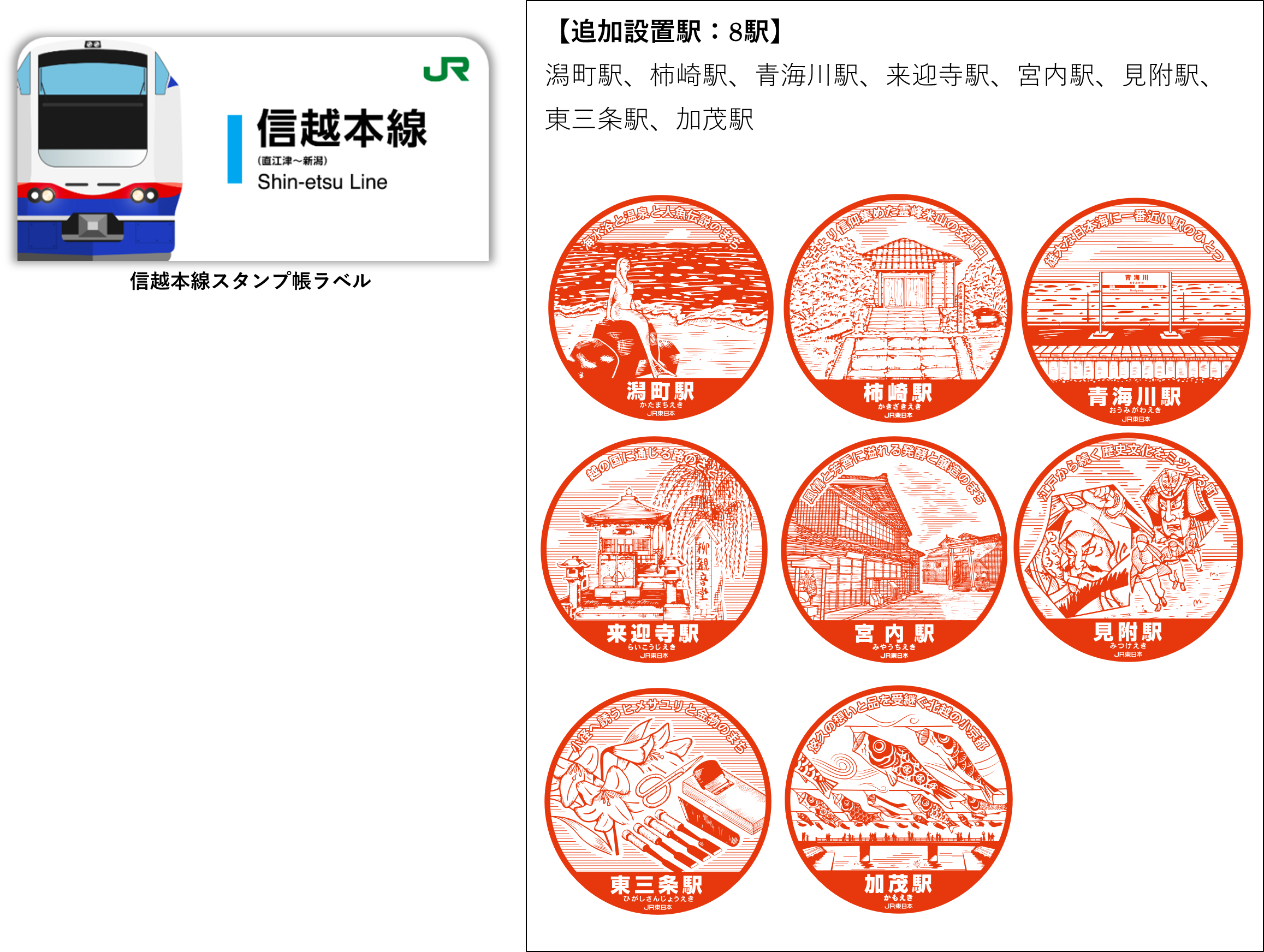 JR東日本 新潟支社　駅スタンプ　39枚まとめて JR東日本 新潟支社 駅スタンプ 39枚まとめて JR東日本 新潟支社