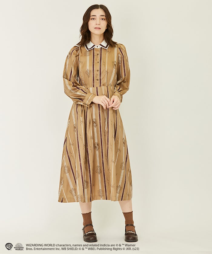 アクシーズファム ハリーポッター シャツOP キャメル 身に纏えば、あなたも魔法使い。【axesfemme】よりHarry Potter