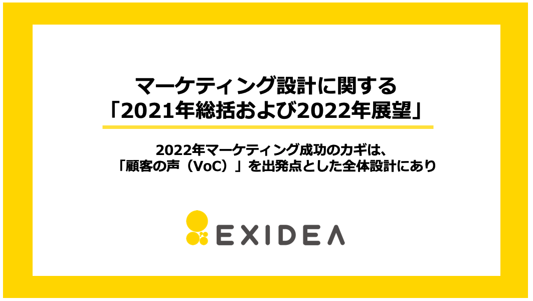 マーケティング設計に関する「2021年総括および2022年展望」