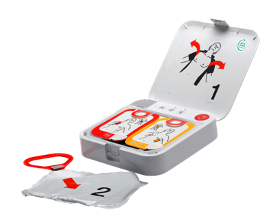 図2：使用時に蓋を開けた状態：分かりやすいイラストで直感的に操作できる