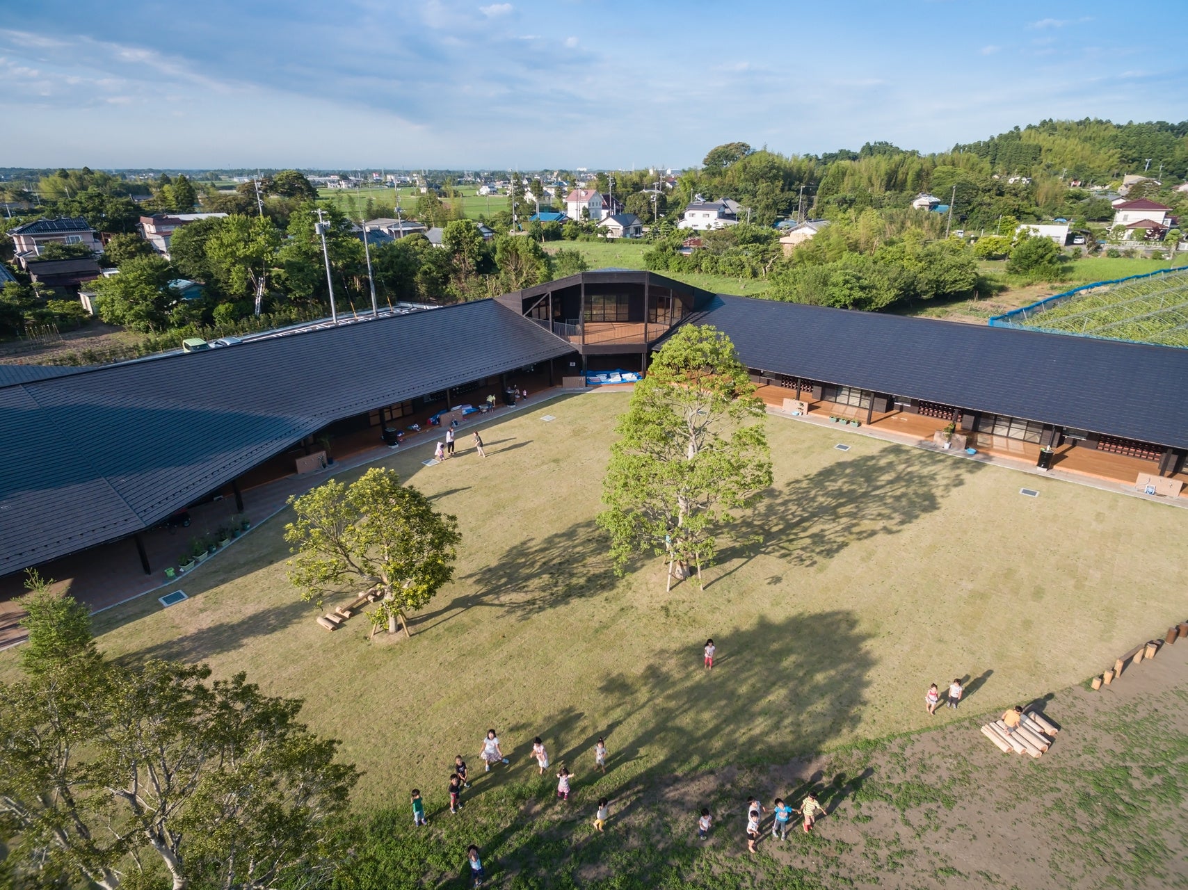 2018年度グッドデザイン賞を受賞した一宮どろんこ保育園