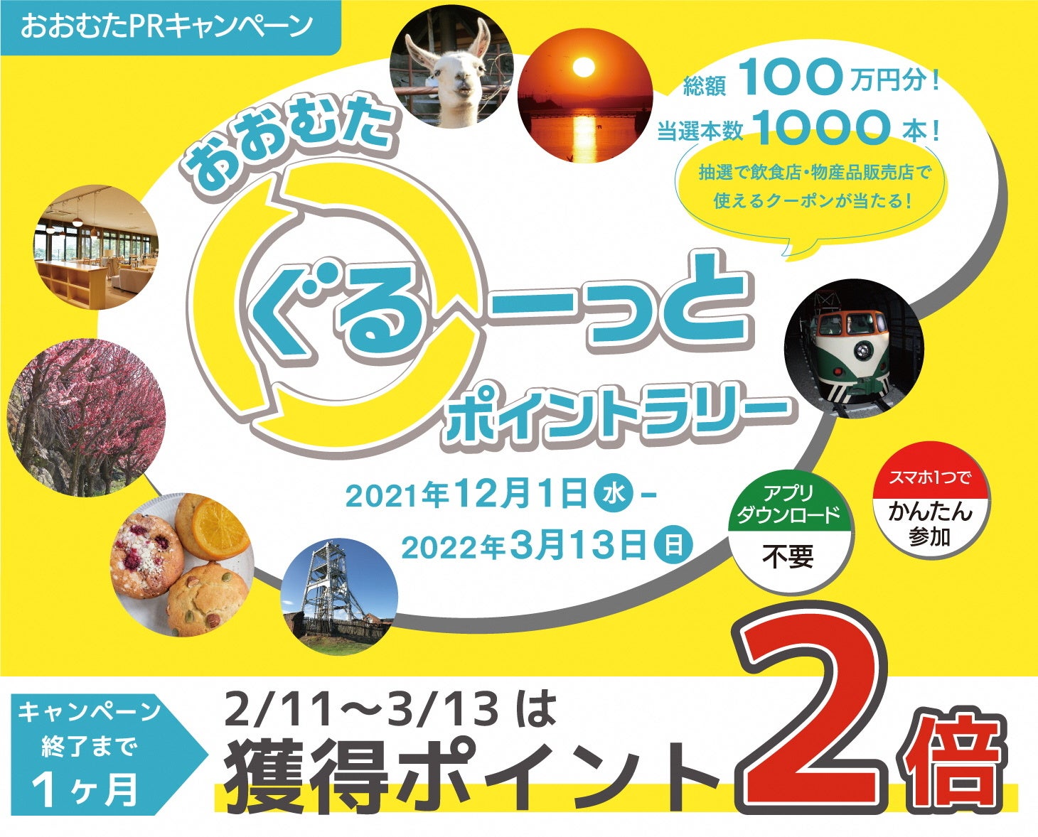 おおむたぐるーっとポイントラリー