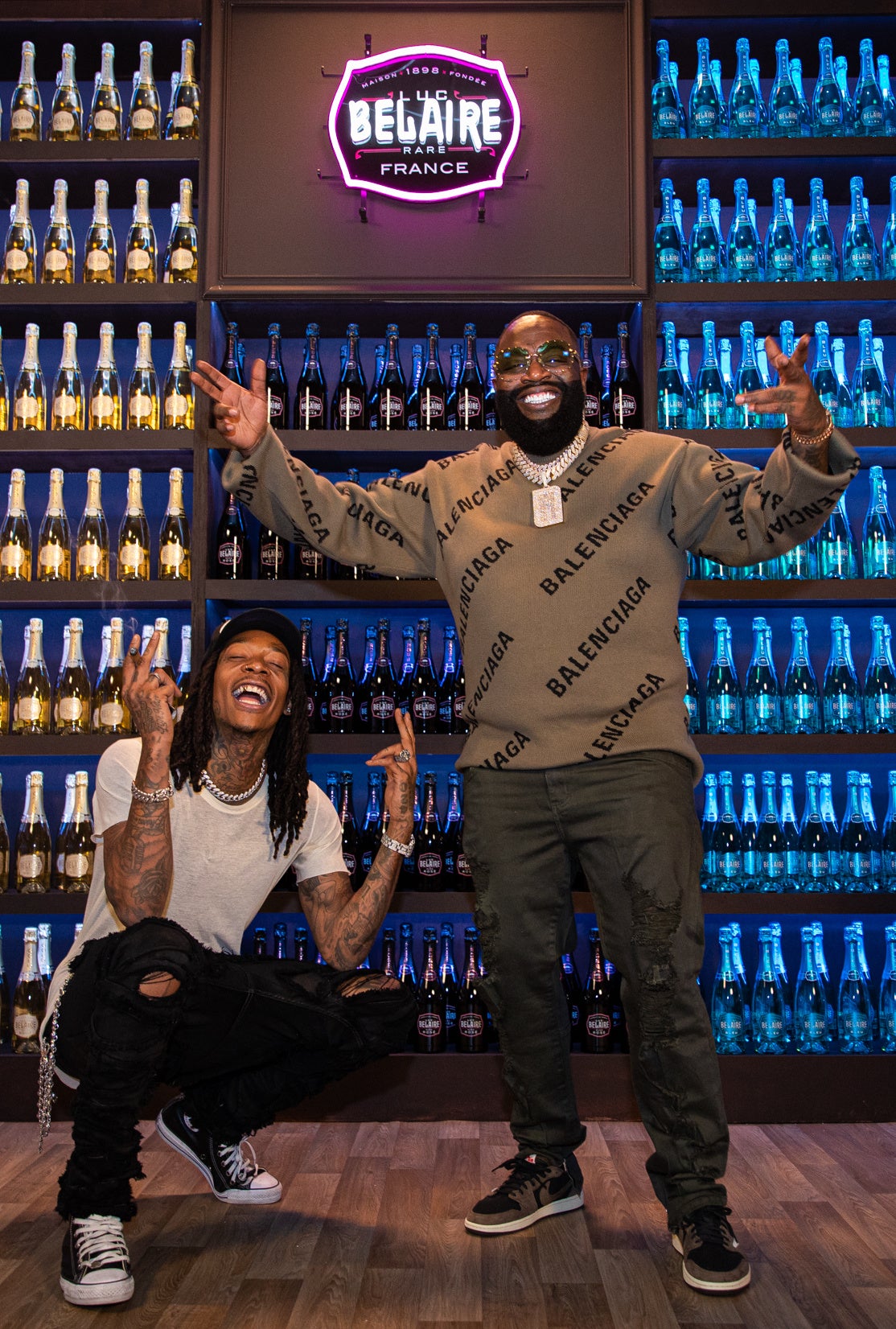 「リュック・ベレール」アンバサダー 左）Wiz Khalifa、右）Rick Ross
