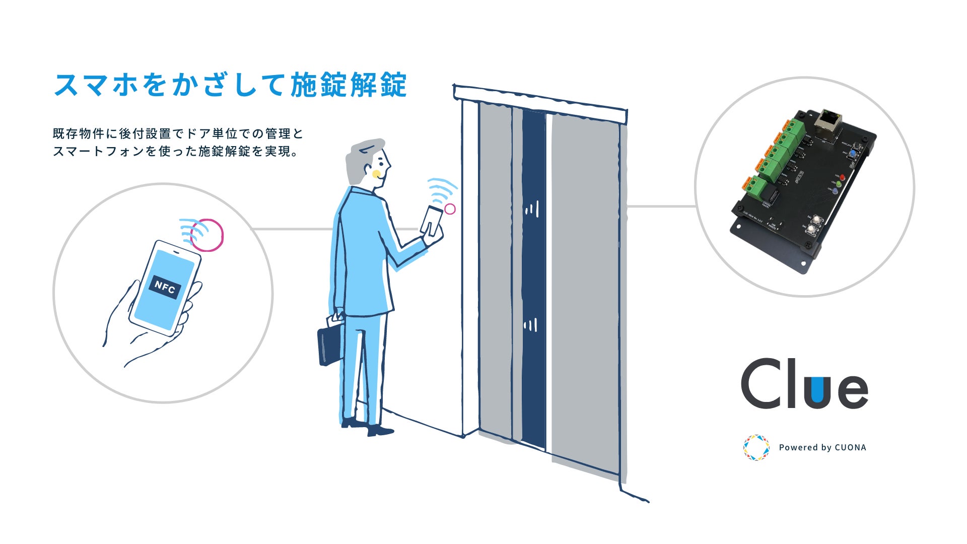 スマホをかざすだけで鍵を解錠 Clue クルー シリーズを販売開始 株式会社コノルのプレスリリース スマホをかざすだけで鍵を解錠 Clue クルー シリーズを販売開始 株式会社コノルのプレスリリース