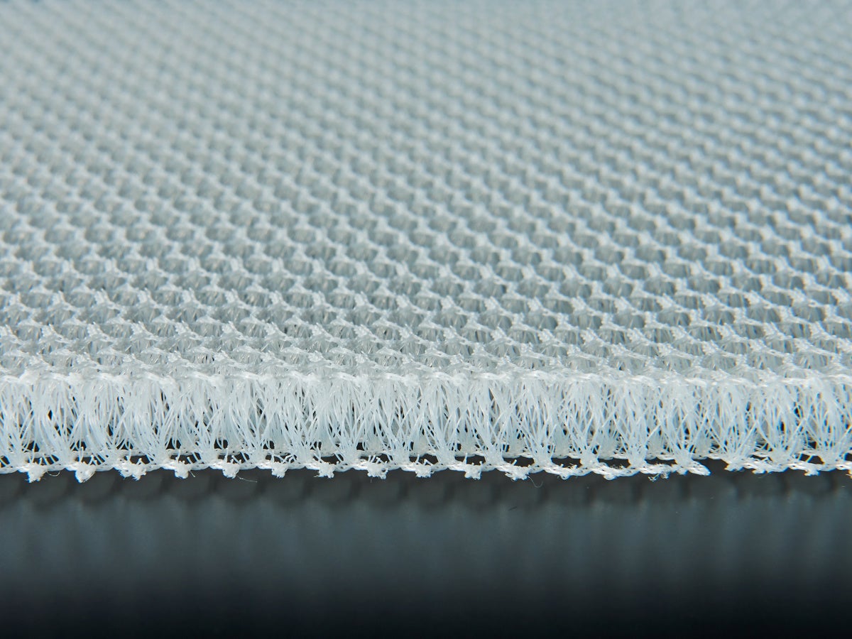 特許取得の3次元立体編物を使用