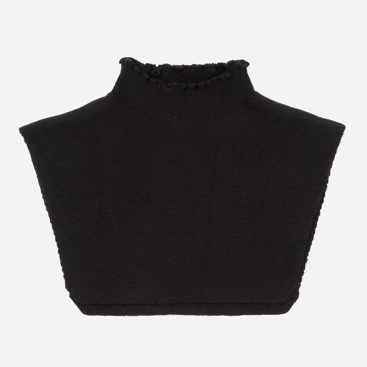 付け襟リブハイネック ブラック