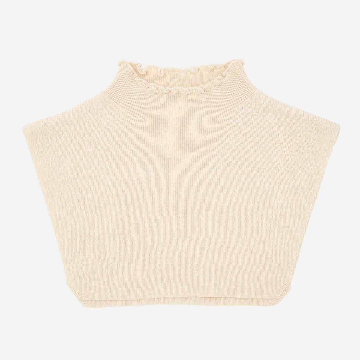付け襟リブハイネック アイボリー