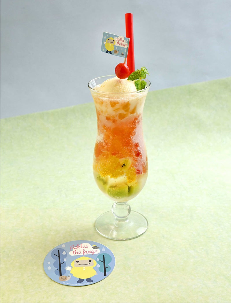 かえるのピクルス　フルーツティソーダフロート（コースター付き）
