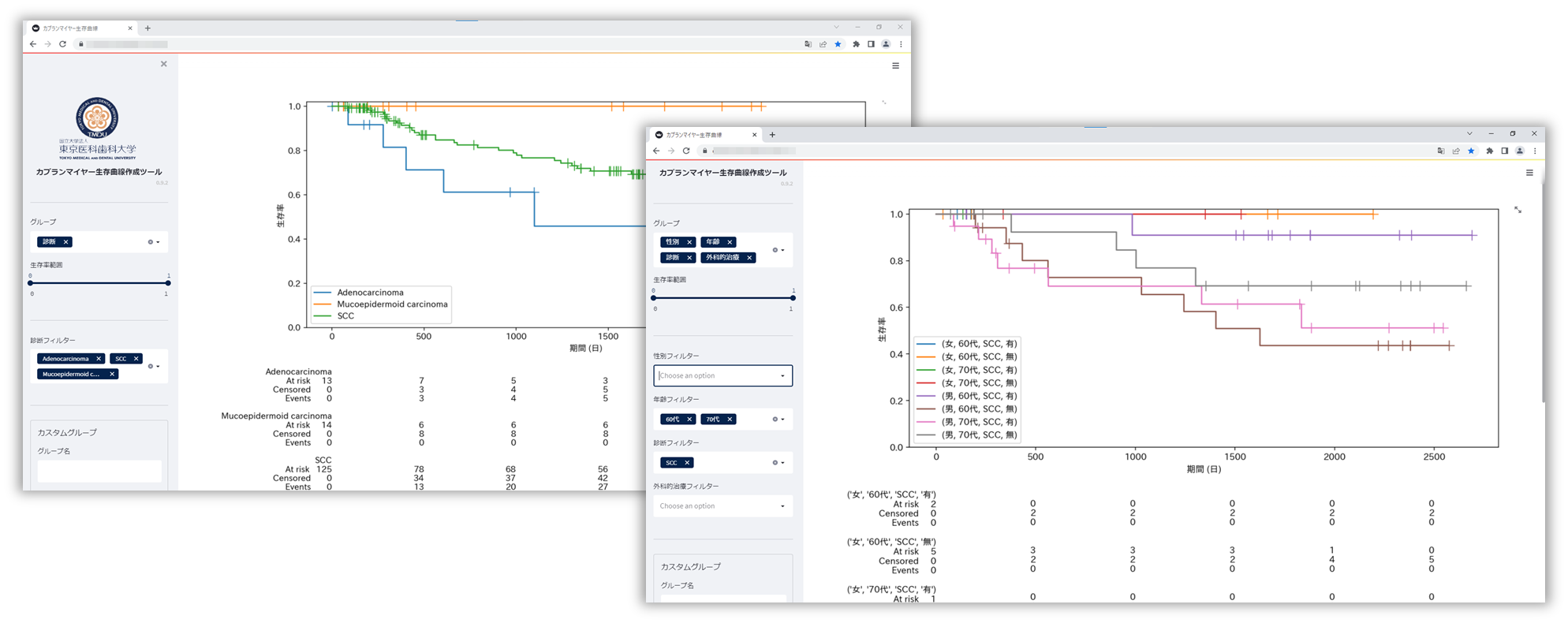 クラウド上に保存・分析したデータは治療計画などの診療に活用できるような形式で表示