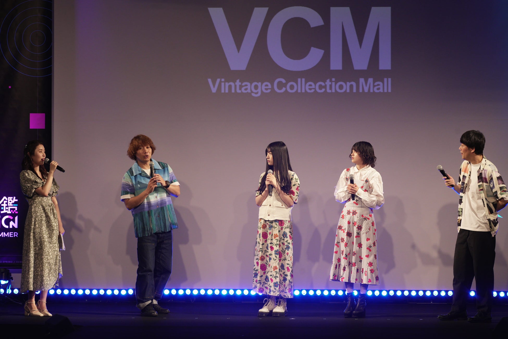 写真左より:まつきりな、白井鉄也、みらい、ヤマモトコモモ、佐久間一行