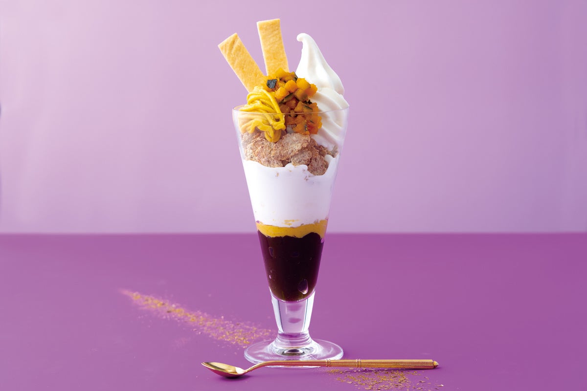 かぼちゃのモンブランパフェ