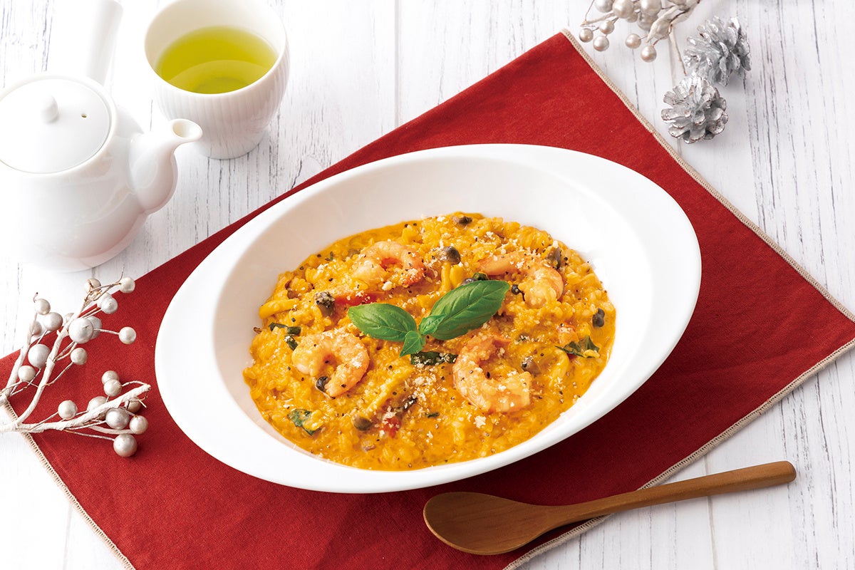 海老のトマト豆乳クリームリゾット