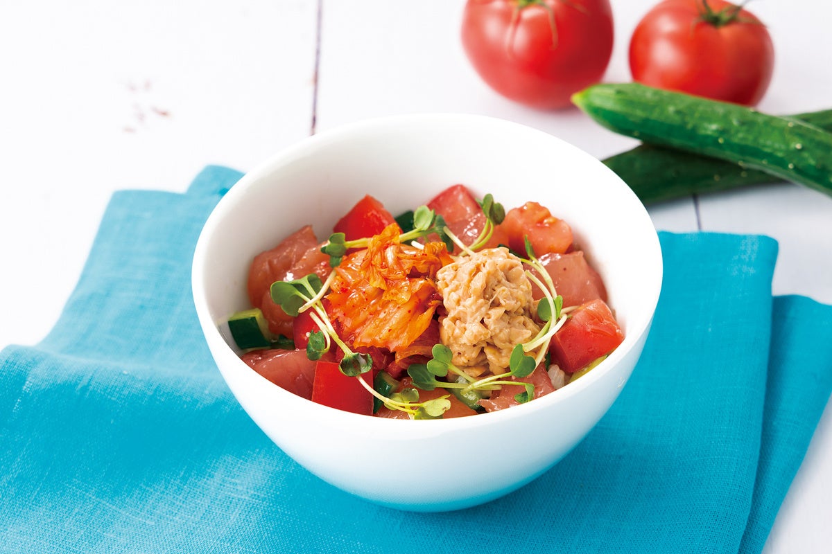 天然鮪のキムチ納豆どんぶり（¥1,300 税込）