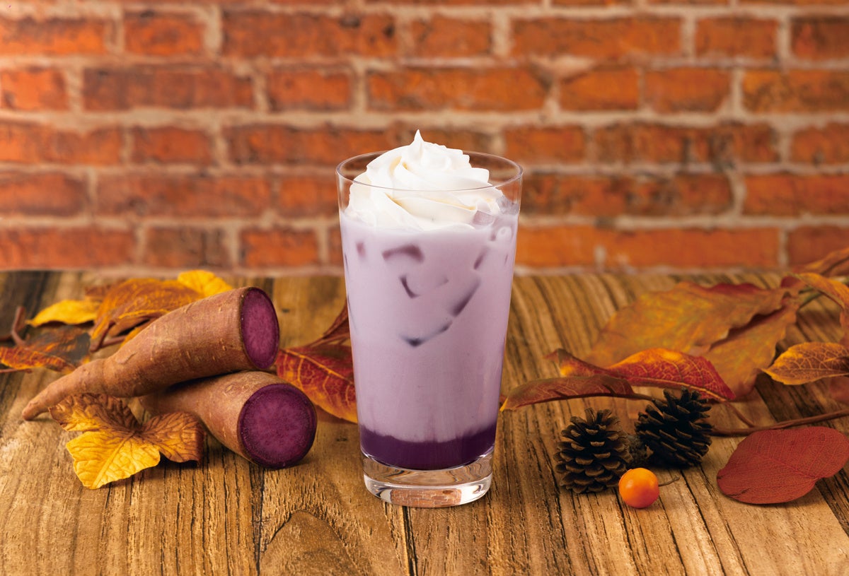 紫いもラテ（M¥680 L¥780 税込）