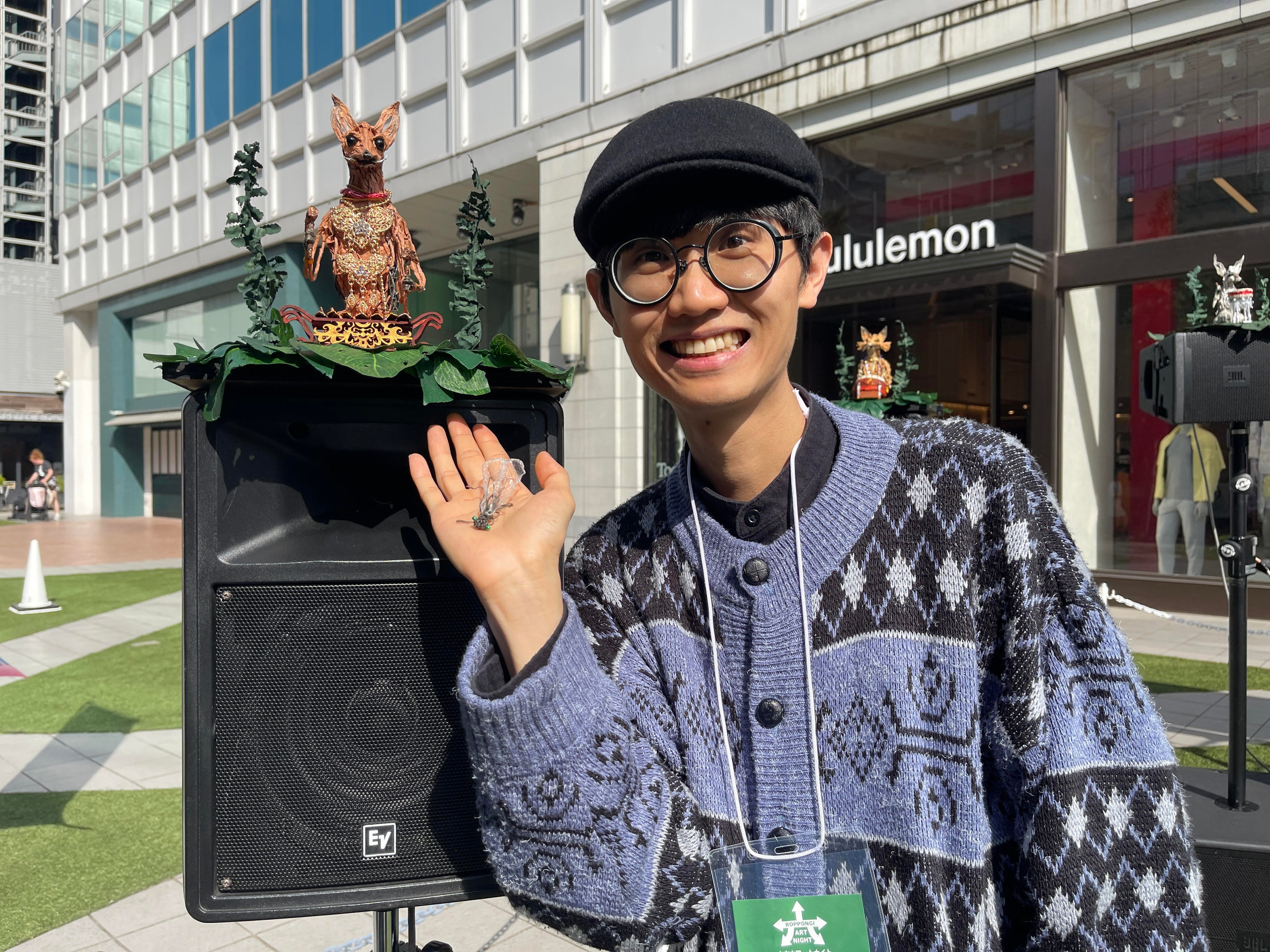 張徐展（ジャンシュウ・ジャン）さんと紙細工で制作した動物