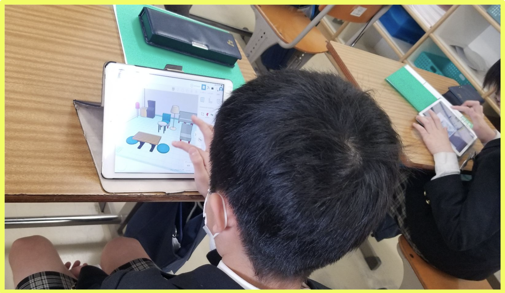 ▲iPad活用を活用したテクノロジー授業