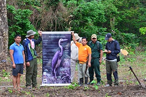 シロハラサギ繁殖ケージ建設予定地（ブータン王国） 協力：Royal Society for Protection of Nature（ブータン王立自然保護協会）／シロハラサギ保全チーム