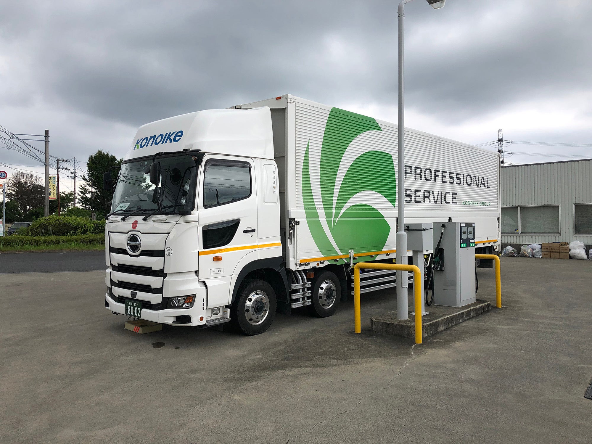 実証実験で運行した鴻池運輸（株）の大型トラック