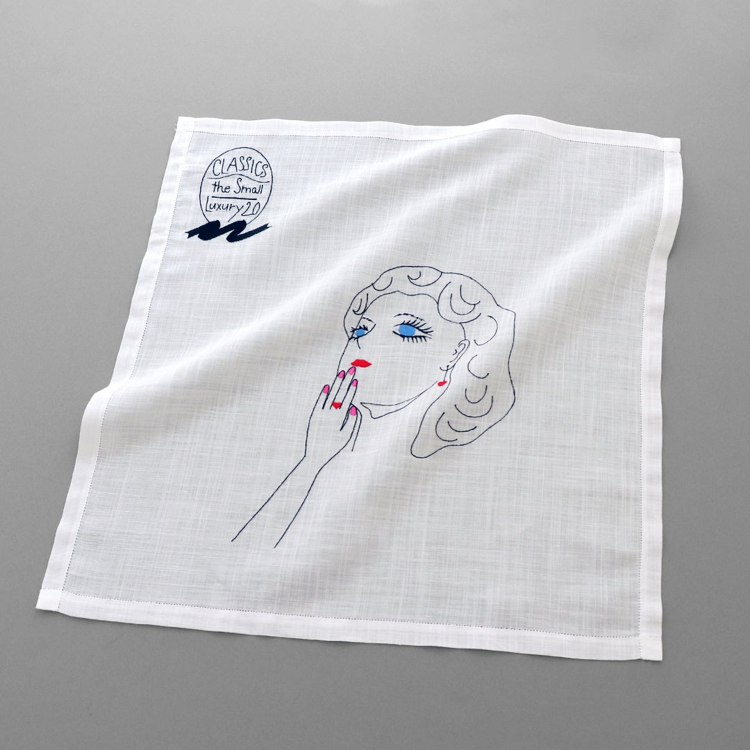 CLASSICS the Small Luxury　ハンカチ　手刺繍　 新品 CLASSICS the Small Luxury（クラシクス・ザ・スモール