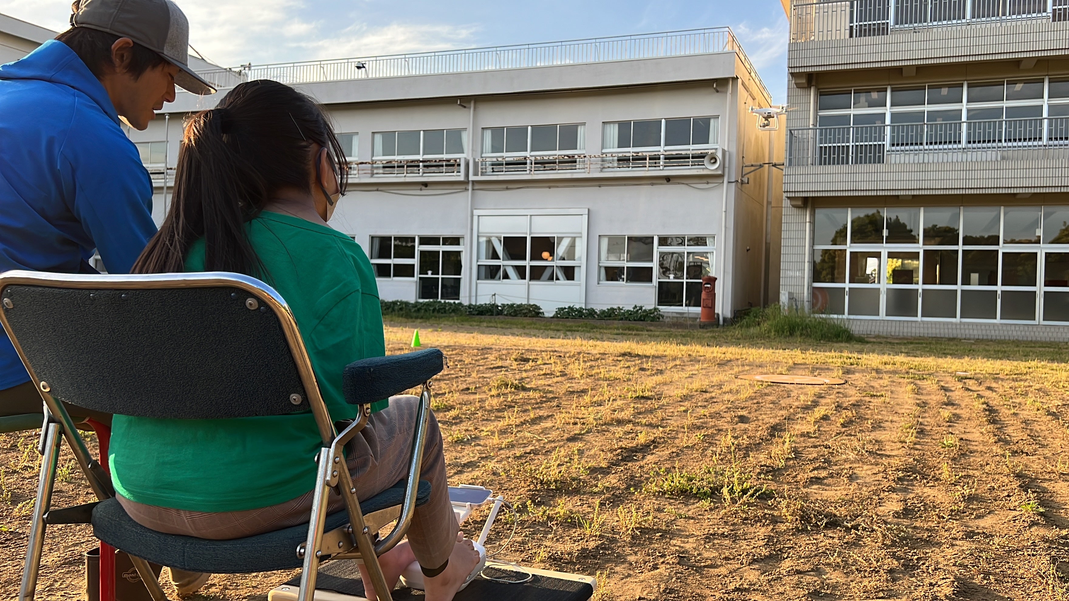 IDA無人航空機教習所で訓練中の宮崎美侑さん