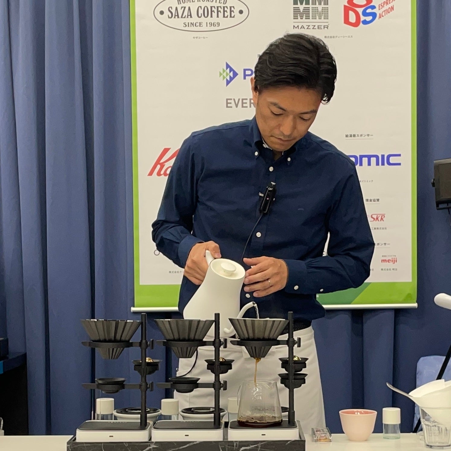 東京決勝大会の様子、2023年11月29日東京港区のJCビル（日本スペシャルティコーヒー協会主催）