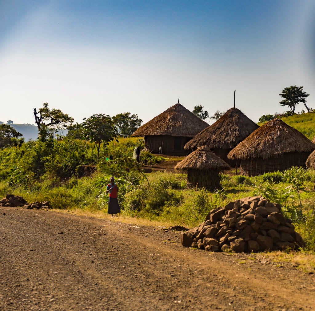 エチオピアの農村風景