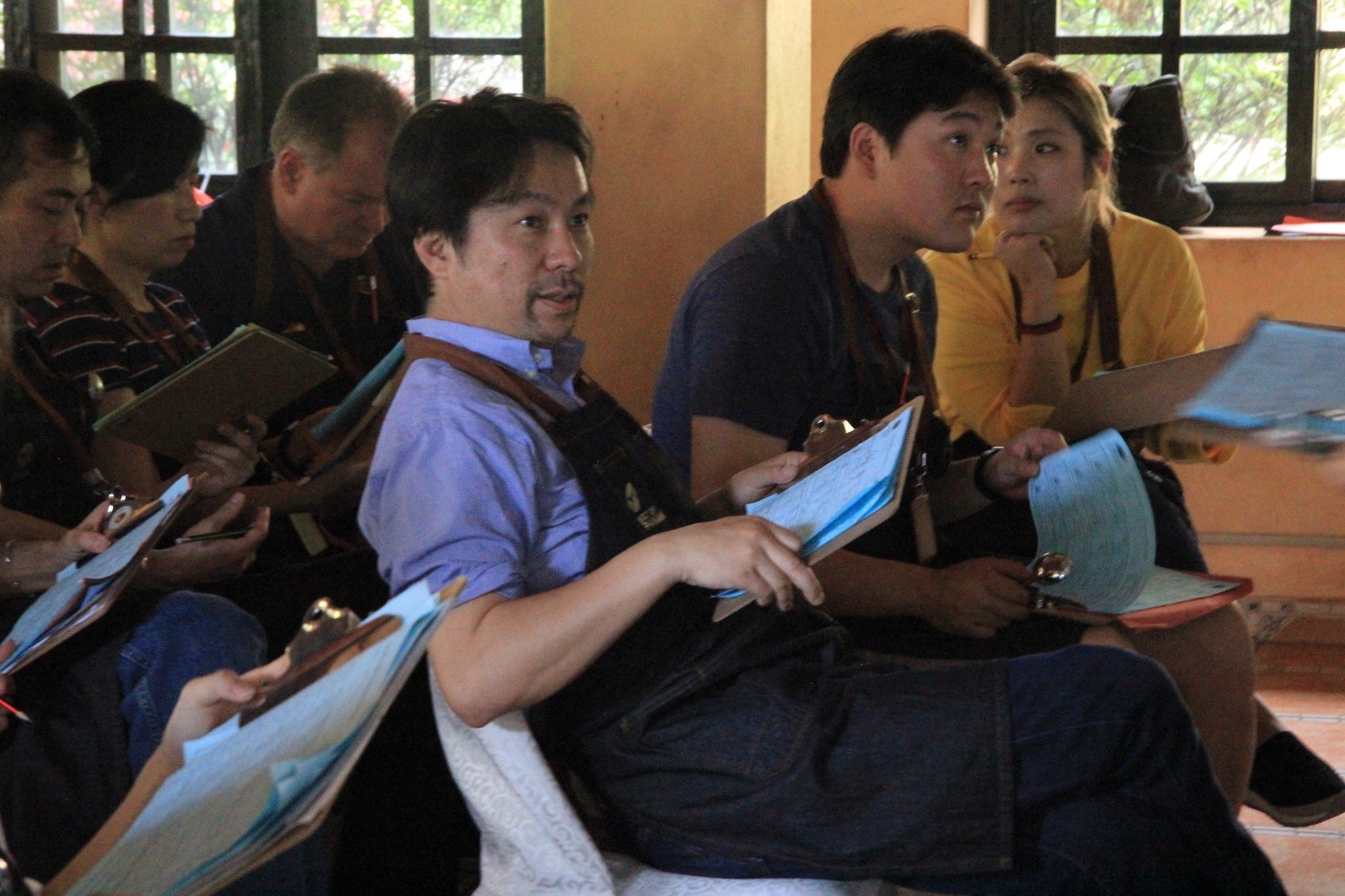 パナマ品評会での様子（写真中央：サザコーヒー社長 鈴木太郎