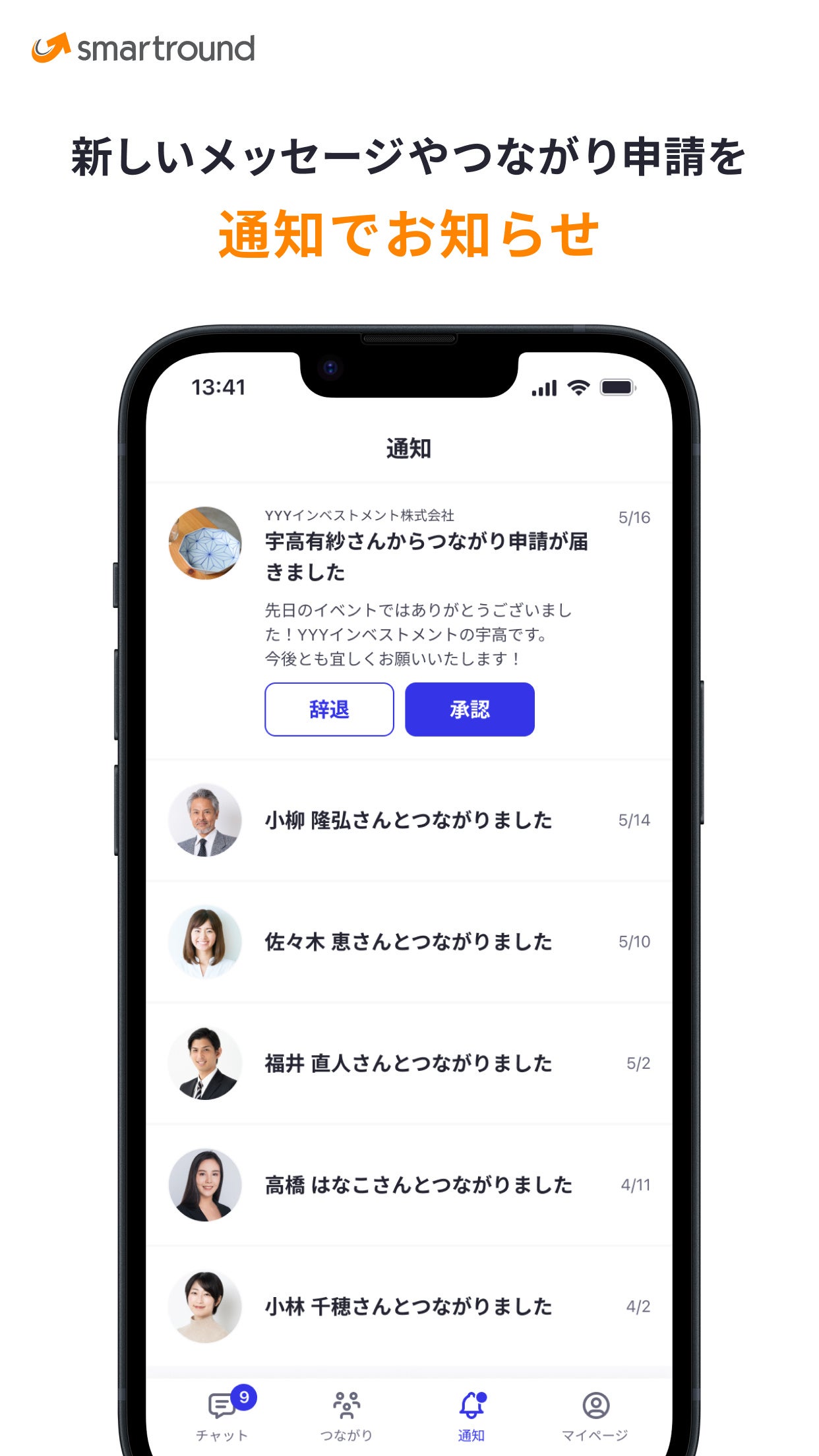 新着通知を受け取れる