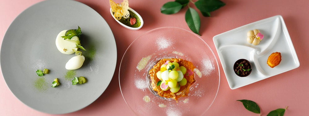 サザンタワーダイニングで楽しむデザートコース　～シェフパティシエールが演出する新緑のフルコース～