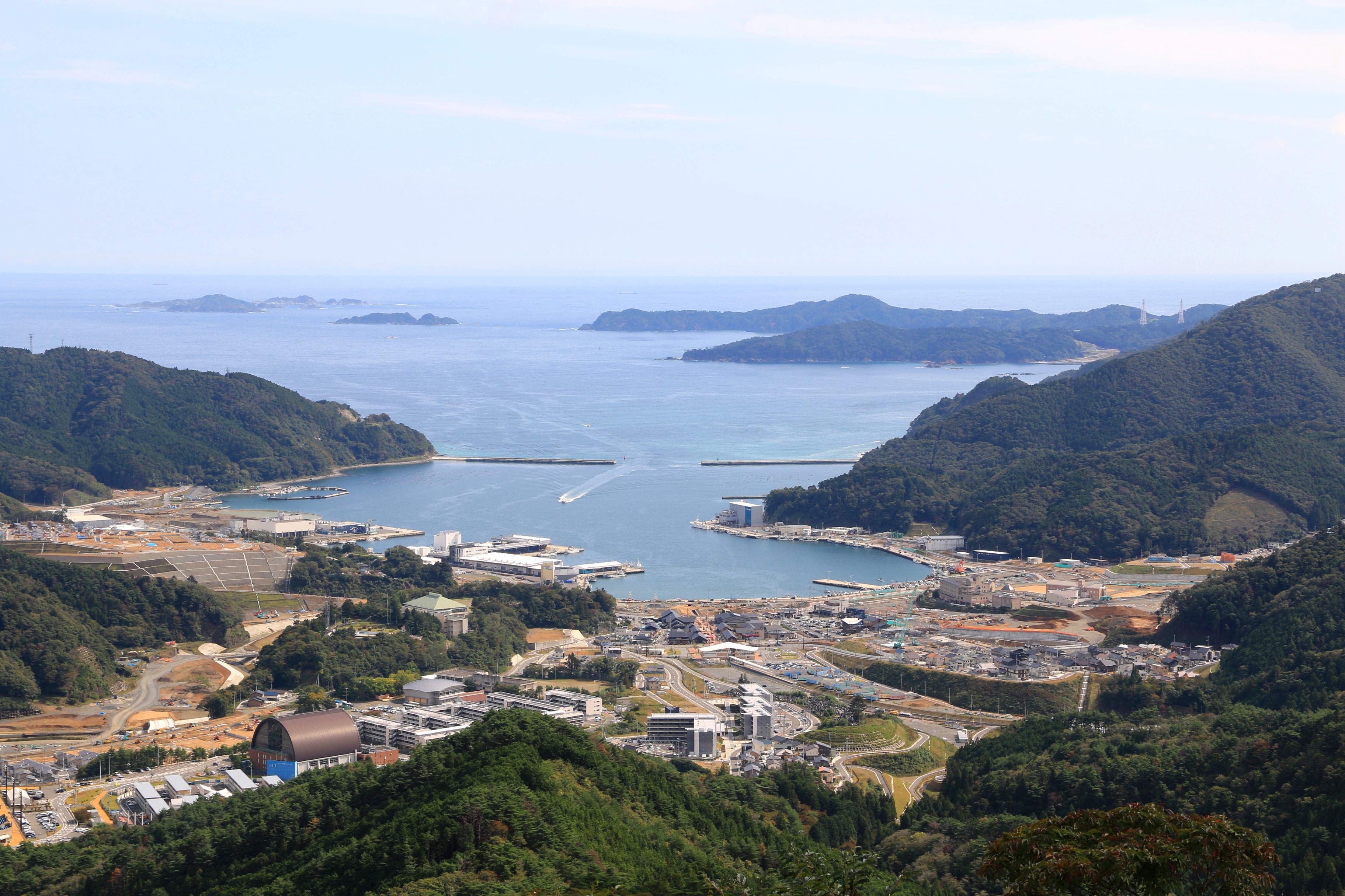 黒森山から眺める宮城県女川町
