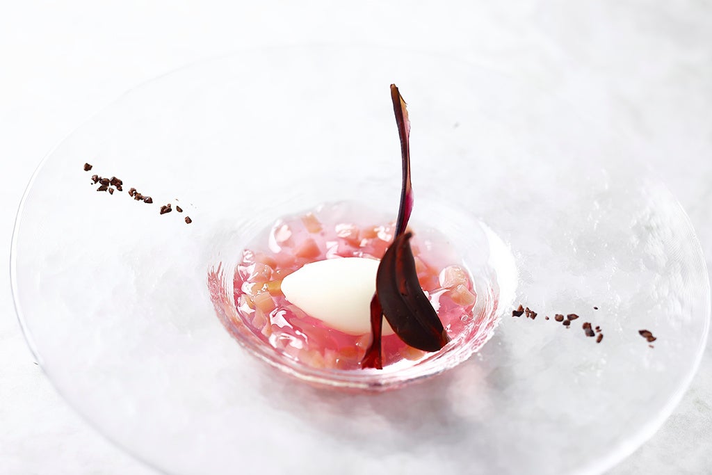 茄子のジュレ カカオのソルベとともに