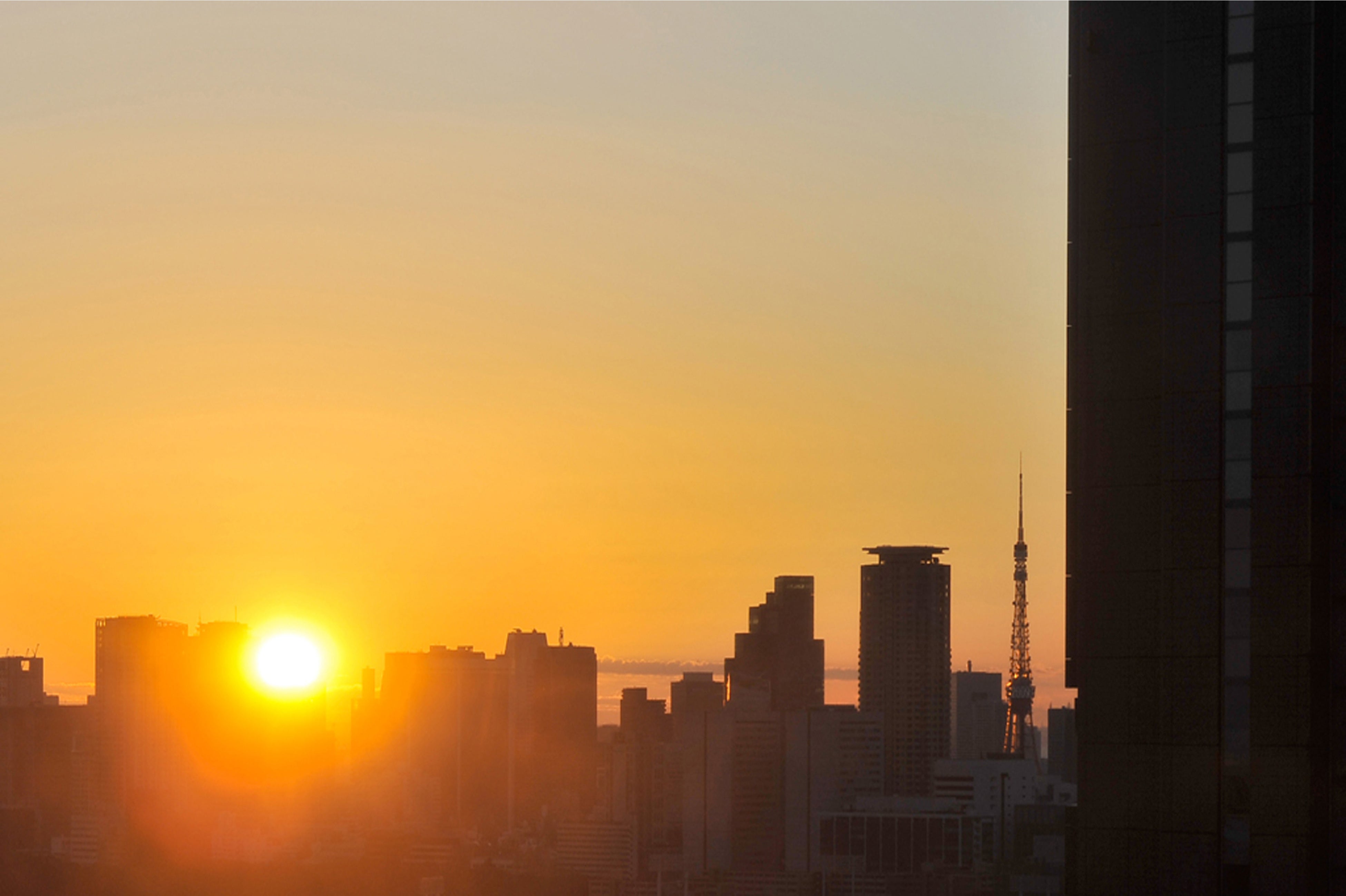 シーニックタイプのお部屋からの日の出イメージ
