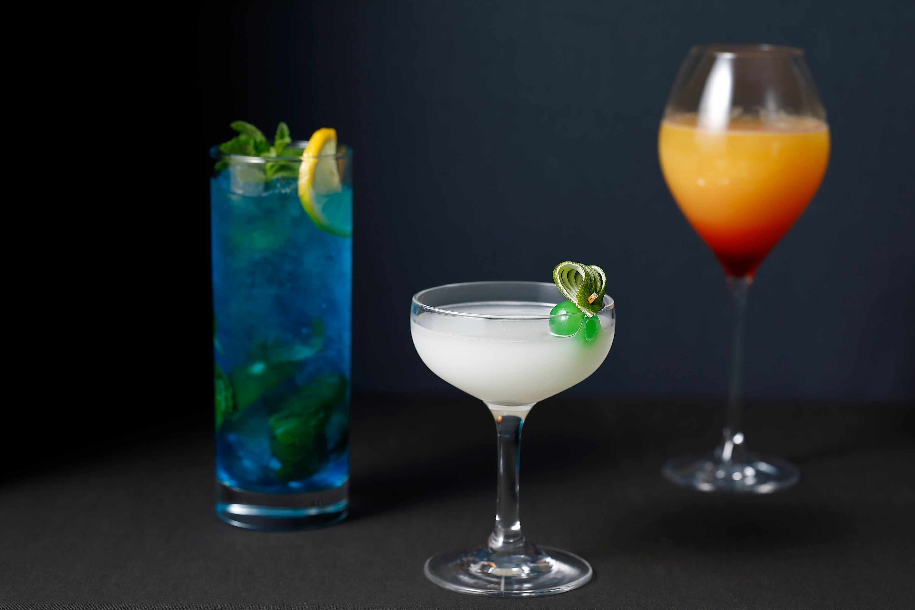 開業25周年記念として創作した3種類のカクテル