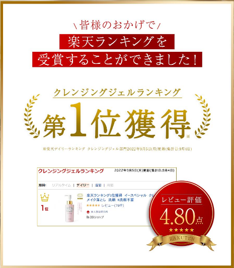 楽天ランキング1位獲得！