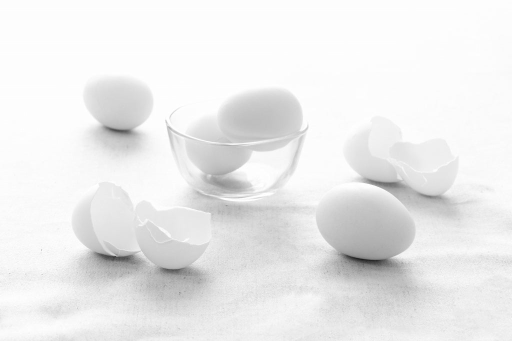 廃棄される卵殻をガラス原料に再利用