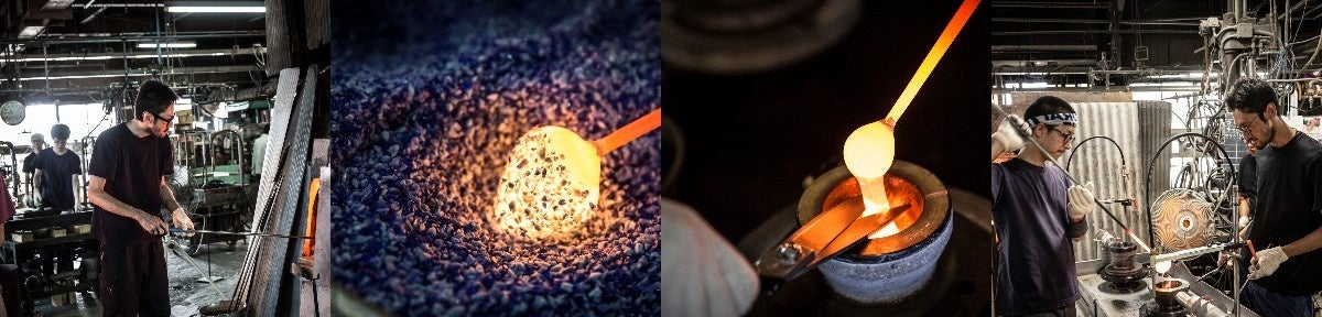 風鈴の製造風景